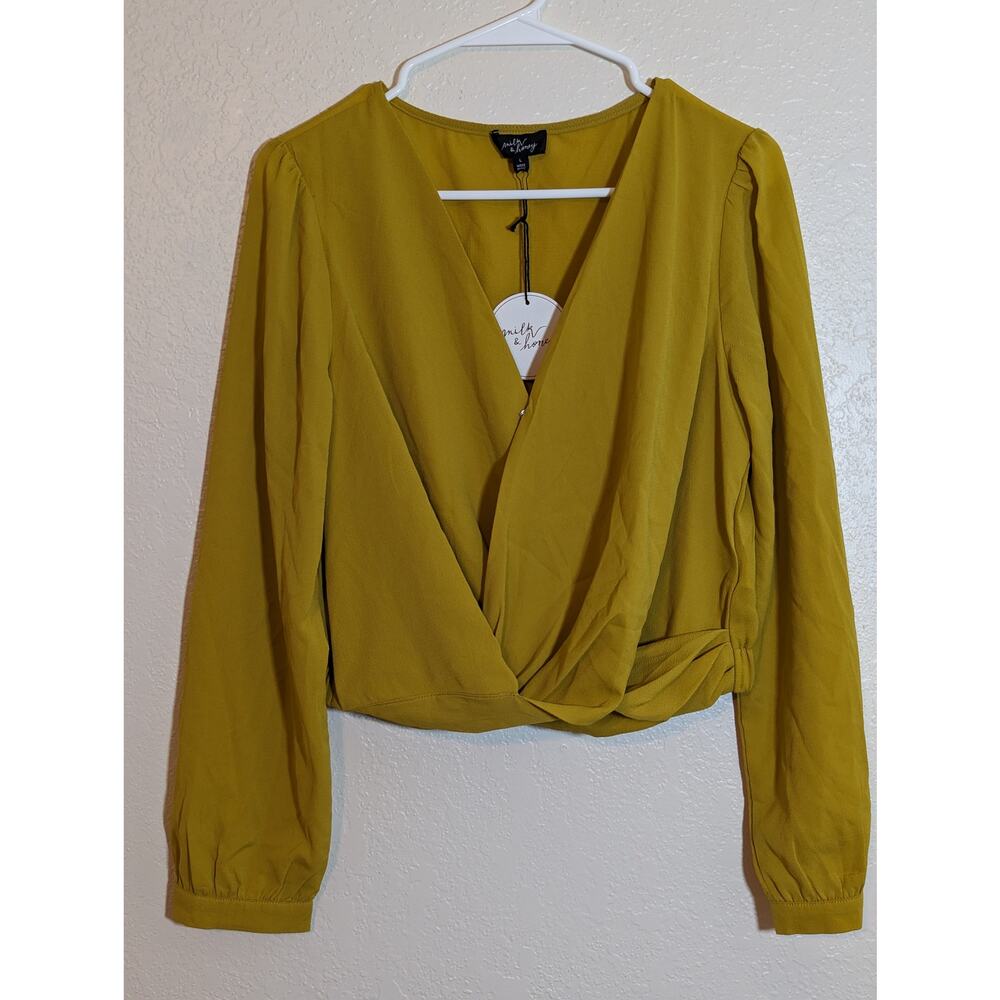 NWT Milk & Honey Yellow Top Size L